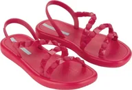 Sandały damskie - Ipanema Sandałki damskie płaskie sportowe plażowe ozdobne tworzywo Ipanema Pink r.39 - miniaturka - grafika 1
