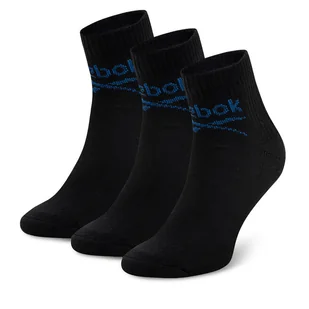 Zestaw 3 par wysokich skarpet unisex Reebok R0255-SS24 (3-pack) Czarny - Skarpetki męskie - miniaturka - grafika 1