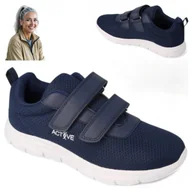 Półbuty damskie - Półbuty Damskie Sportowe Profilaktyczne na Rzep Dr Orto Zdrowotne Granat 36 - miniaturka - grafika 1