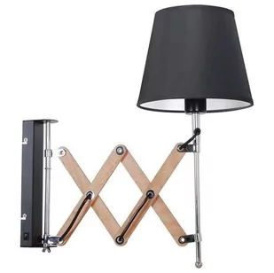 Candellux Lampa Kinkiet Mito chrom 1X40W E27 abażur czarny 21-75420 - Lampy ścienne - miniaturka - grafika 1