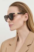 Okulary przeciwsłoneczne - Versace okulary przeciwsłoneczne damskie kolor brązowy - miniaturka - grafika 1