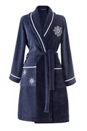 Szlafroki damskie - Soft Cotton Damski krótki szlafrok MARINE LADY Ciemnoniebieski L 8111ML - miniaturka - grafika 1