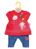 Akcesoria dla lalek - Dolly Moda Ubranko "Dolly Moda Dress + Trousers" w kolorze czerwonym dla lalek - 3+ - miniaturka - grafika 1