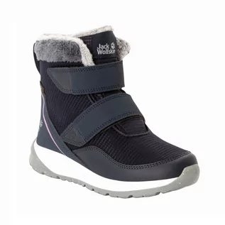 Buty dla dziewczynek - Buty zimowe dla dzieci Jack Wolfskin POLAR WOLF TEXAPORE MID VC K dark blue / rose - 29 - grafika 1