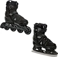 Rolki - Rolki Raven Inlineskates Pulse PRO z wymienną płozą regulowane czarne r. 40-43 - miniaturka - grafika 1
