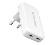 Ładowarki do telefonów - Silver Monkey Płaska ładowarka GaN 45W 2x USB-C - miniaturka - grafika 1
