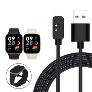 ładowarka kabel do Xiaomi Redmi Watch 3 / 3 Active / 2 Lite / Mi band 7 PRO czarna - Akcesoria do smartwatchy - miniaturka - grafika 1