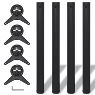 Meble modułowe i akcesoria - vidaXL vidaXL 4 Nogi do stołu z regulacją wysokości Czarne 710 mm - miniaturka - grafika 1