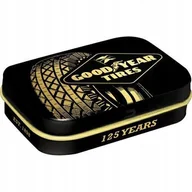 Cukierki - Miętówki GOODYEAR TIRES 125 YEARS metalowe pudełko cukierki drażetki - miniaturka - grafika 1