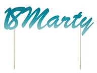 Dekoracje sali - Topper papierowy na tort personalizowany 18 urodziny - 1 szt. - miniaturka - grafika 1