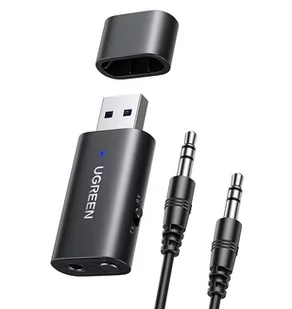 UGREEN Adapter Audio UGREEN CM523, USB-A do Jack 3,5mm, Bluetooth 5.1 (czarny) 60300 - Adaptery i przejściówki - miniaturka - grafika 1