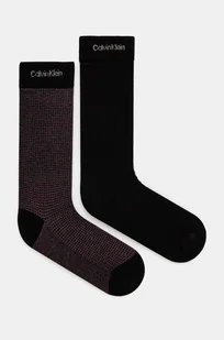 Calvin Klein skarpetki 2-pack męskie kolor czarny 701230620 - Skarpetki męskie - miniaturka - grafika 1