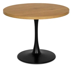 Stół z okrągłym blatem dąb złoty D6-E18 - Stoły - miniaturka - grafika 1