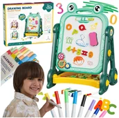 Tablice dla dzieci - DWUSTRONNA TABLICA Kredowa Magnetyczna dla Dzieci Edukacyjna Suchościeralna - miniaturka - grafika 1