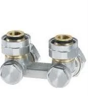 Akcesoria grzewcze - Basic Zawór przyłączeniowy kątowy z stożkami 3/4"x3/4" C093100402 - miniaturka - grafika 1