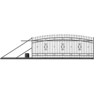 Ogrodzenia - Polbram Brama przesuwna Verona 4x1,6 m lewa antracytowa automat - miniaturka - grafika 1