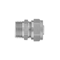 Akcesoria hydrauliczne - Invena Złączka gwint zewn.1/2'' x 16 mm x 2- wkład aluminiowy - miniaturka - grafika 1