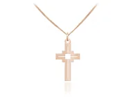 Biżuteria religijna - Naszyjnik z Krzyżykiem - rose gold - miniaturka - grafika 1