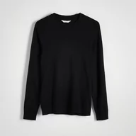 Swetry męskie - Reserved - Wiskozowy sweter - Czarny - miniaturka - grafika 1