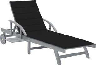 Elior Czarny leżak ogrodowy - Solar - Leżaki ogrodowe - miniaturka - grafika 1