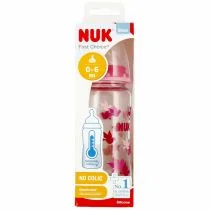 Nuk Butelka szklana z wskaźnikiem temp. 0-6m First Choice 10745121 240 ml - Butelki dla niemowląt - miniaturka - grafika 1