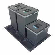 Kosze na śmieci - Sortownik śmieci FUTURE CONFIG do szuflady w szafce 80 cm 3 kosze 2x24 + 1x15 litrów wysokość 44/28cm - miniaturka - grafika 1