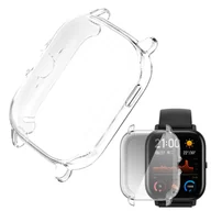 Akcesoria do smartwatchy - ETUI OCHRONNE 2w1 do Amazfit GTS 3 obudowa do smartwatcha zegarka case (Przezroczysty) - miniaturka - grafika 1
