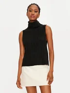 Swetry damskie - Vila Golf Beluna 14094218 Czarny Regular Fit - miniaturka - grafika 1