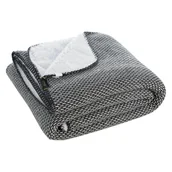 Koce - Koc 150 x 200 Mikrofibra Dwustronny Panda Czar+Bia - miniaturka - grafika 1