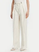 Spodnie damskie - BOSS Spodnie materiałowe Tiana5 50538216 Beżowy Relaxed Fit - miniaturka - grafika 1