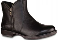 Botki damskie - BIG STAR R274119 CZARNE KLASYCZNE BOTKI SKÓRA R39 - miniaturka - grafika 1