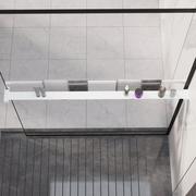 Akcesoria łazienkowe - vidaXL Półka ścienna do prysznica typu walk-in, biała, 115 cm - miniaturka - grafika 1