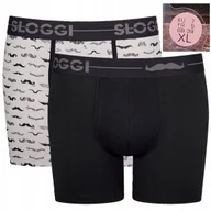 Majtki męskie - MĘSKIE BOKSERKI BAWEŁNIANE SLOGGI MEN GO MOVEMBER SHORT 7 XL 2 PAK - miniaturka - grafika 1