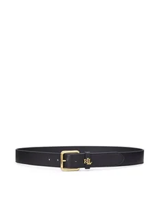 LAUREN RALPH LAUREN Pasek Damski Logo Keeper 412968765001 Czarny - Paski - miniaturka - grafika 1
