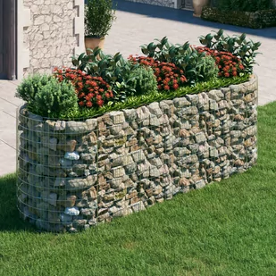 vidaXL Podwyższona donica gabionowa galwanizowane żelazo 300x100x100cm - Donice - miniaturka - grafika 1
