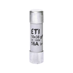 Wkładka topikowa cylindryczna PV CH10x38 gPV 16A/1000V DC - Akcesoria do kolektorów i fotowoltaiki - miniaturka - grafika 1