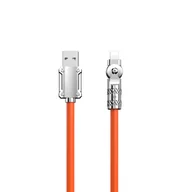 Kable USB - Mocny kabel kątowy do iPhone USB-A - Lightning 30W 1m rotacja 180 pomarańczowy - miniaturka - grafika 1
