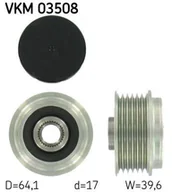 Alternatory - SKF KOŁO PASOWE ALTERNATORA SKF VKM 03508 OPEL ASTRA G/COMBO B/CORSA C/MERIVA SKF VKM 03508 - miniaturka - grafika 1