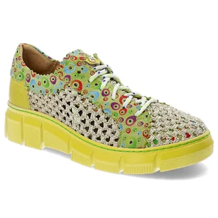 Żółte Półbuty Maciejka Modne Obuwie Damskie - Półbuty damskie - miniaturka - grafika 1