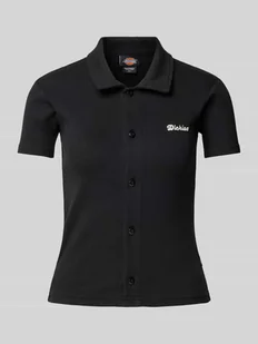 T-shirt z listwą guzikową model ‘TALLASSE’ - Koszulki i topy damskie - miniaturka - grafika 1