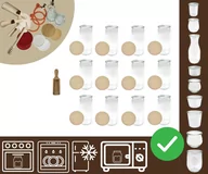 Pojemniki kuchenne - Słoiki WECK 12szt/ drewniane wieko, miarka słoik 1040ml 1l CYLINDER / Wamar-Sosenka - miniaturka - grafika 1