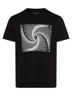 Koszulki męskie - Tom Tailor Denim - T-shirt męski, czarny - miniaturka - grafika 1