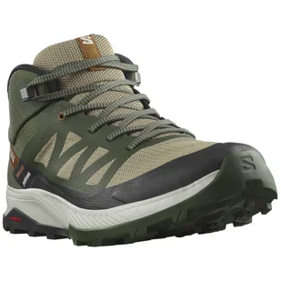 Buty męskie Salomon Outrise Mid Gore-Tex Rozmiar butów (UE): 43 1/3 / Kolor: jasne khaki/ciemne khaki - Buty trekkingowe męskie - miniaturka - grafika 1