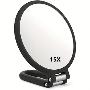 TEMU 1X15X Lupa z Regulowaną Rękojeścią 360° i Wzorem Kreskówkowym - Powiększenie 15X, Składane Przenośne Lustro do Podróży, Łazienki, Makijażu, - Lusterka do makijażu - miniaturka - grafika 1