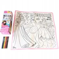 Maty edukacyjne - ZMYWALNA MATA KOLOROWANIA Princess - miniaturka - grafika 1
