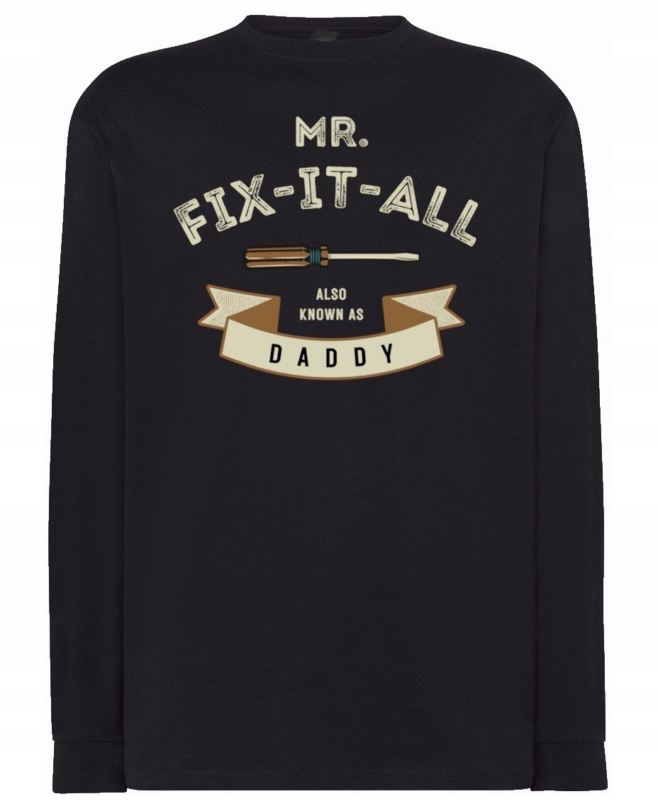 Longsleeve męski nadruk TATA Złota Rączka r.XXL