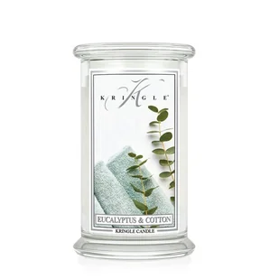 Eucalyptus Cotton - Kringle Candle - duża świeca z dwoma knotami (624g) - Świece Eucalyptus Cotton - Kringle Candle - duża świeca z dwoma knotami (624g) - Świece - miniaturka - grafika 1