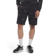 Spodenki męskie - Męskie Spodenki REEBOK RI AOP SHORT HM9316 – Czarny - miniaturka - grafika 1