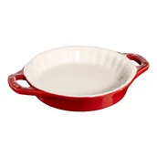 Formy do ciast - Staub COOKING OKRĄGŁY PÓŁMISEK CERAMICZNY DO CIAST 200 ML 13 CM CZERWONY CERAMIKA 40511-163-0 - miniaturka - grafika 1