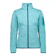 Kurtki damskie - CMP Damska kurtka polarowa Melange Knittech Baltic Mel.-Głębokie jezioro 18 - miniaturka - grafika 1